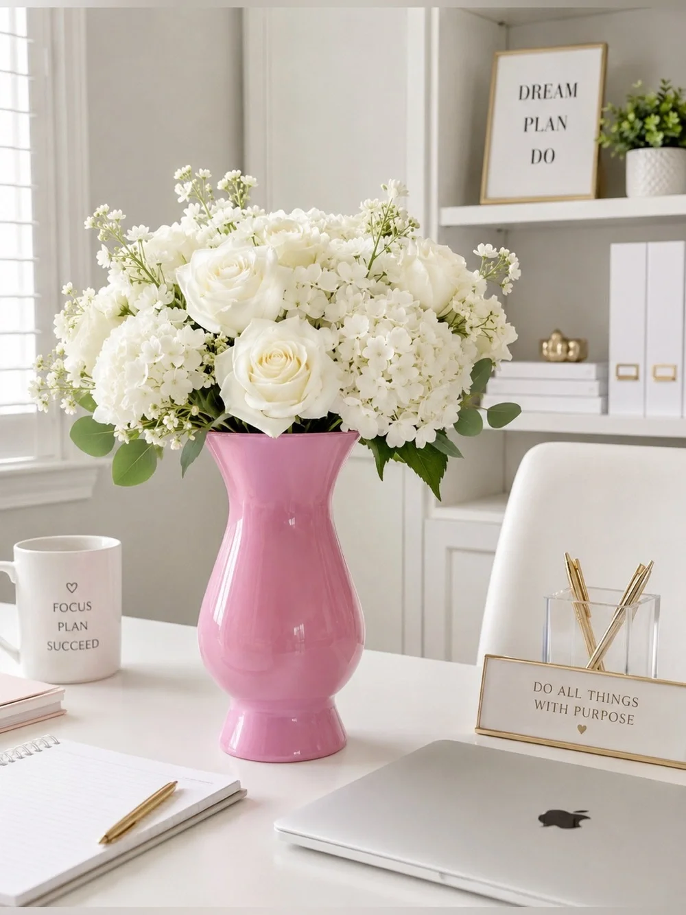 Pink Ceramic Vase - Home Accents